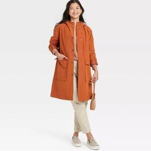 a new day Orange Trench Coat